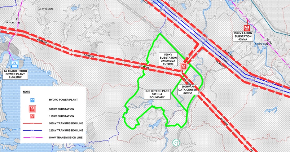 500kV Onsite Power Grid Map